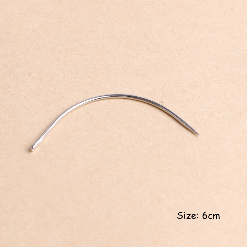 XUCHANG 하모니 (12 개/가방) 6 cm C 타입 곡선 바느질 직조 바늘 머리 직조 및 클립 헤어 확장